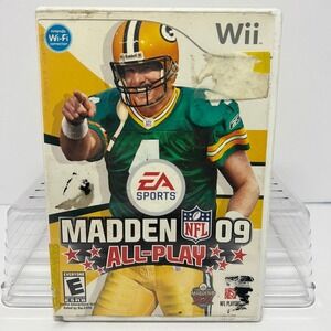 Madden NFL 09 All-Play Nintendo Wii Football Video Game Complete NFL Sports